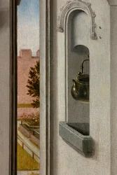 Église paroissiale (Parochiekerk Sint-Pieter). Peinture. La Cène. Dirk Bouts. 1464-1468. (détail)