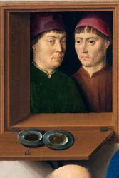 Église paroissiale (Parochiekerk Sint-Pieter). Peinture. La Cène. Dirk Bouts. 1464-1468. (détail)