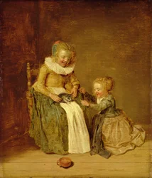 Enfants avec un chat, 1631