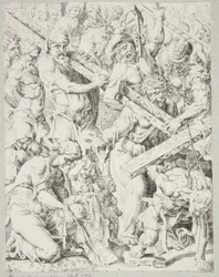 Christ portant la croix et le miracle du voile de Véronique