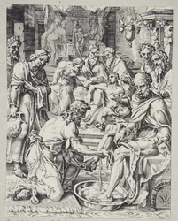 Le Christ lavant les pieds des disciples