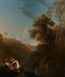 Dutch : Italianate landscape with nymphs bathing Italianate landscape with nymphs bathing