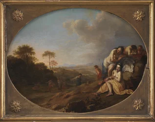 Nymphes dans un paysage