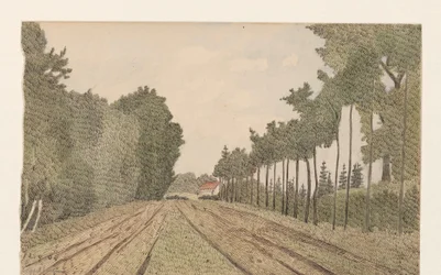 Paysage avec un bâtiment au loin