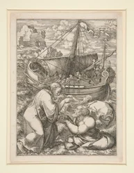Christ marchant sur l