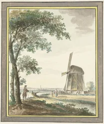 Paysage avec moulin