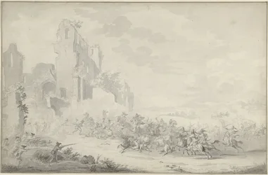 Combat entre cavalerie et infanterie