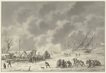 Fuite des Landzaten à Texel, janvier 1795 (L