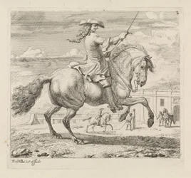 Cavalier vers la droite près d