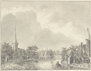 Le village Harmelen sur le canal de Leyde près d