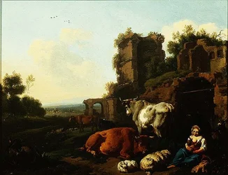Paysage avec bergère, vers 1670