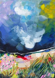 Ciel abstrait aux couleurs vives