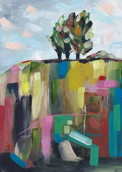 Des arbres aux couleurs éclatantes à flanc de colline