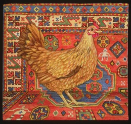 Poulet sur tapis brun, 1995