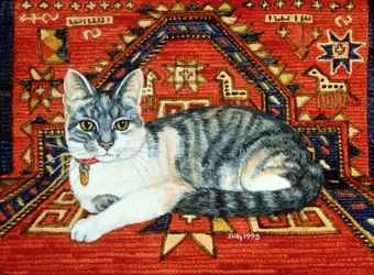 Premier patch de tapis-chat, 1992