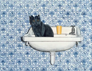 Mon chat de salle de bain