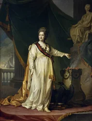 Catherine II est législateur dans le temple de la déesse de la justice.