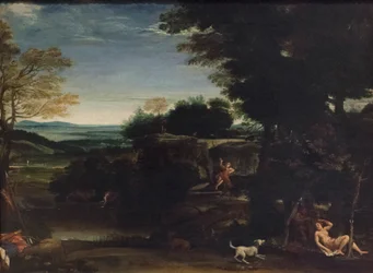 Paysage avec Sylvia et un satyre