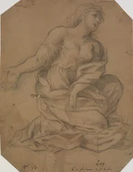 Putti, un ange en demi-figure et une tête de femme. Étude pour une Annonciation