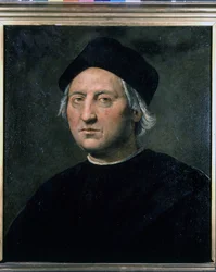 Portrait de Christophe Colomb - attribué à Ghirlandaio, Musée Naval de Gênes - Pegli