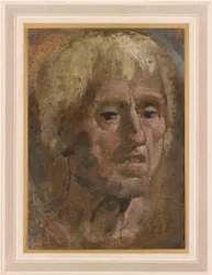 Beccafumi - Tête de vieillard à la bouche ouverte, 1535