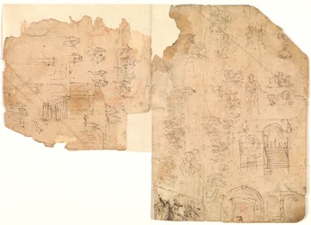 Esquisses pour figures, compositions et décors architecturaux