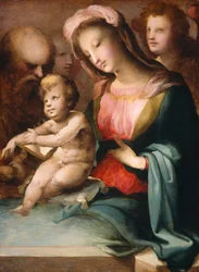 La Sainte Famille avec des anges