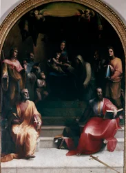 Le mariage mystique de Sainte Catherine de Sienne et des saints
