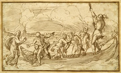 Le Christ et Saint Pierre marchant sur l