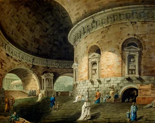 Décor de scène pour une pièce de théâtre, début du 19ème siècle