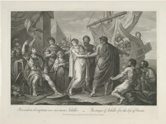 Achille en colère pour la perte de Briséis
