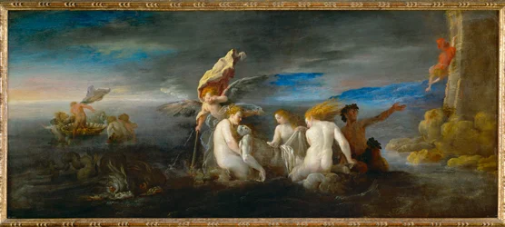 Hero et Leander (bois de peuplier)