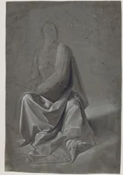 Étude de draperie (peut-être une étude de la robe de Matthieu l