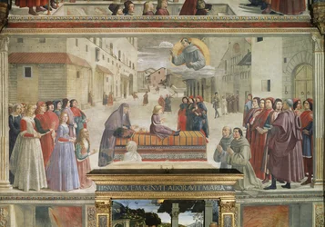 Le miracle du garçon ramené à la vie (détail)