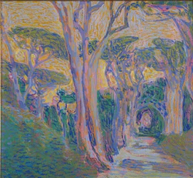 Forêt de pins à Portofino, vers 1920