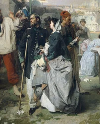 Nouvelles de la paix de Villafranca, par Domenico Induno (détail)