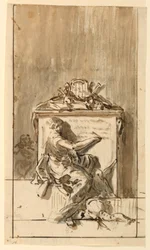 Esquisse pour un monument à fixer au mur