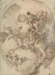 Étude pour plafond : Apollon et autres figures