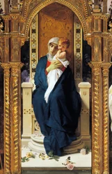Triptyque de la Madone des Roses, par Domenico Morelli (1823-1901) (détail)