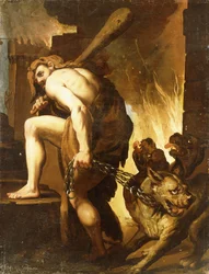 Hercule traînant Cerbère hors de l