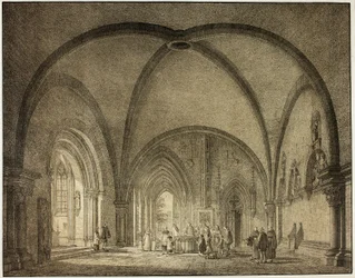Salle baptismale et cloîtres de la cathédrale de Mayence, de la Collection de bâtiments médiévaux mémorables en Allemagne