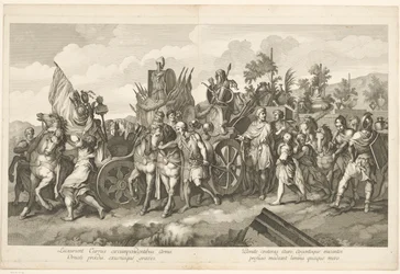 Triomftocht van Alexander de Grote in Babylon
