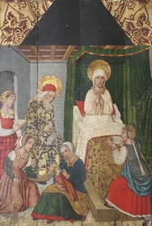 Panneau avec la Naissance de Saint Jean-Baptiste du Retable