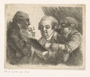 Portrait de quatre frères de la famille Terres, libraires à Naples Les quatres frères (titre sur l