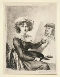 Louise-Elisabeth Vigée-Lebrun, après et en miroir du portrait de 1790 aux Uffizzi