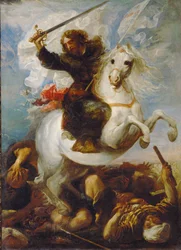 La victoire de saint Jacques sur les Maures (huile sur toile)