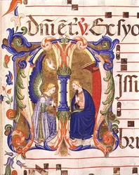 Ms 572 f.147r Initiale historiée 