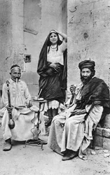 Habitants du Caire, Égypte, vers 1922