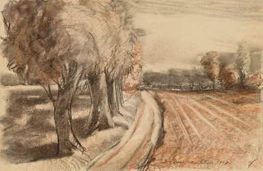 Paysage avec saules