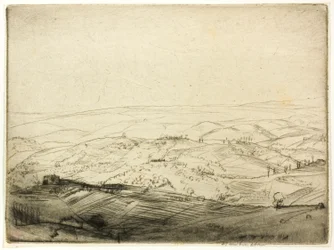 Esquisse des murs de San Gimignano